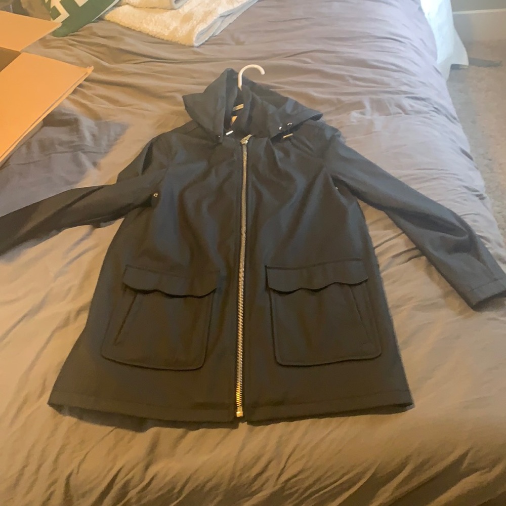 Kate spade rain coat with cute trim